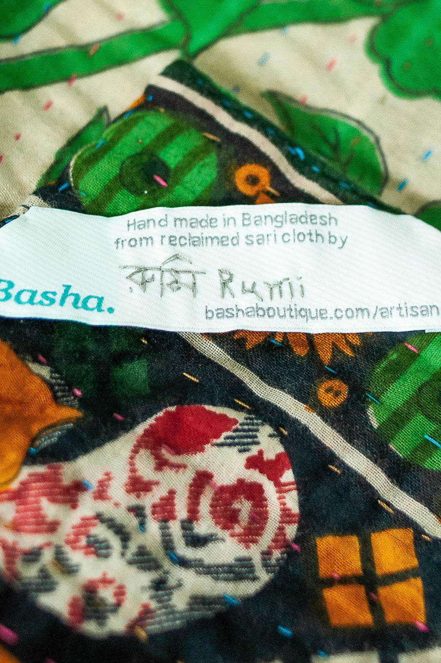 Hot Cocoa Kantha Christmas Throw