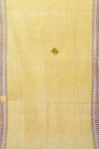 Hyacinth Kantha Throw Blanket