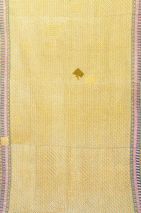 Hyacinth Kantha Throw Blanket