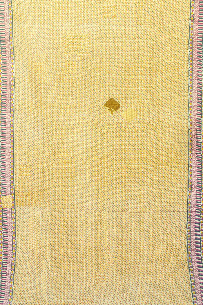 Hyacinth Kantha Throw Blanket