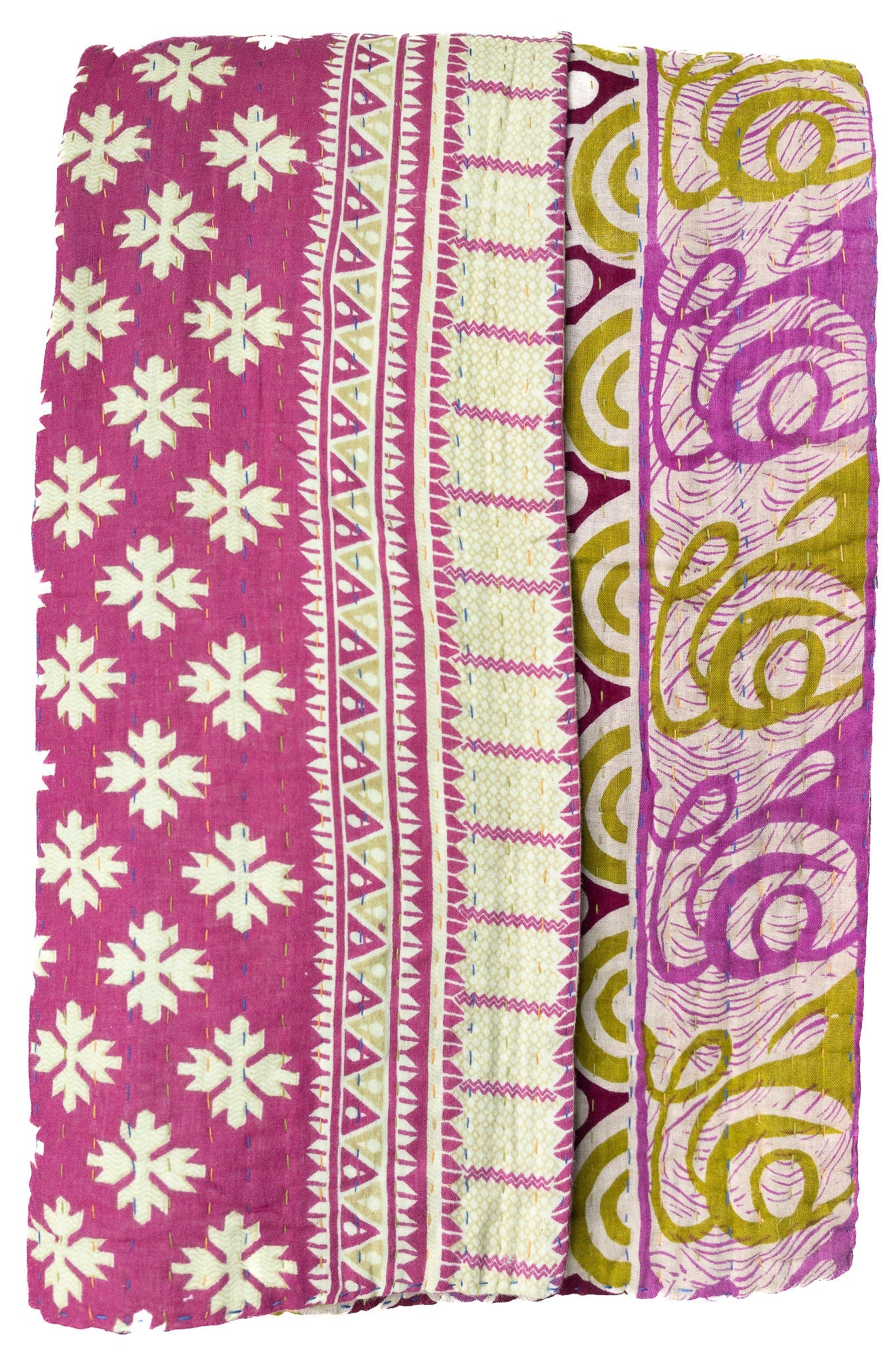 Kantha Throw Bed Quilt