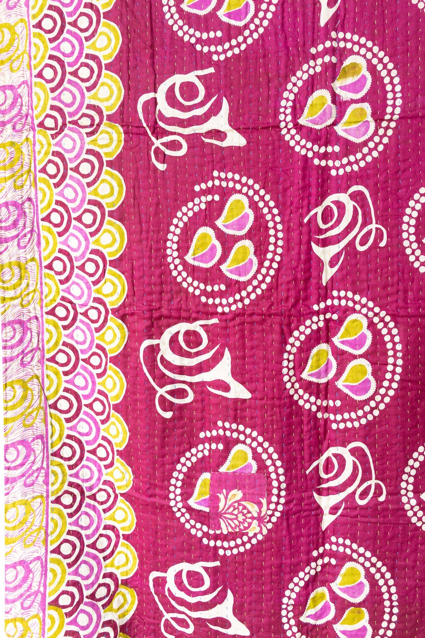 Hyacinth Kantha Throw