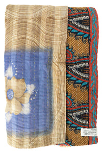 Hyacinth Kantha Throw Blanket
