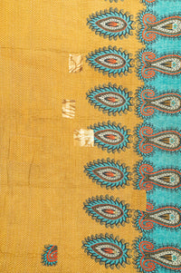 Hyacinth Kantha Throw Blanket