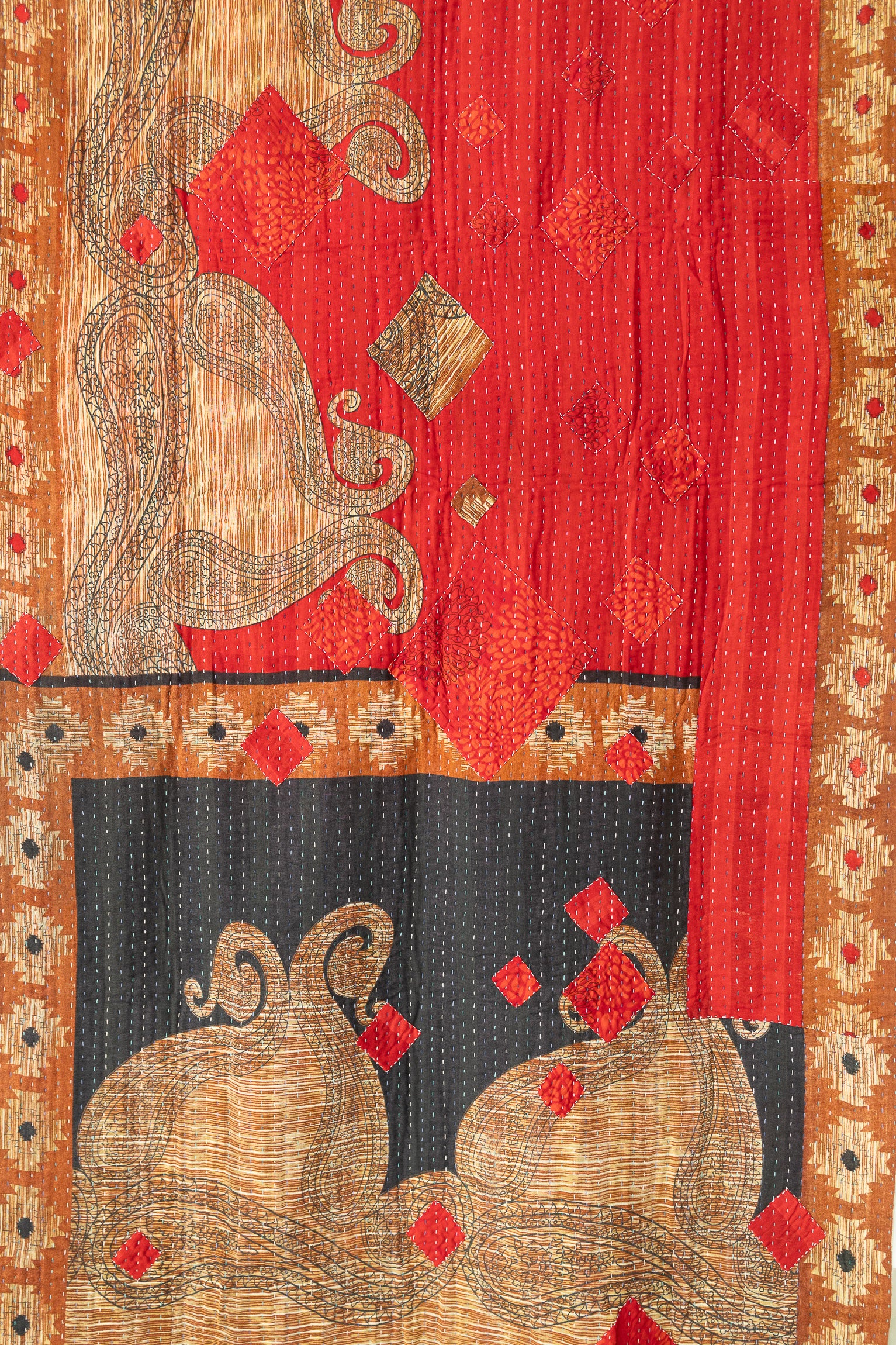Kantha Throw Bed Quilt