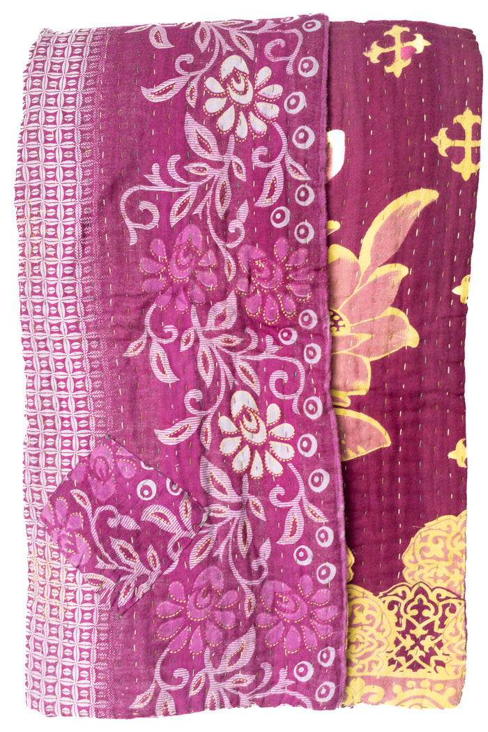 Imaginative Kantha Throw Blanket