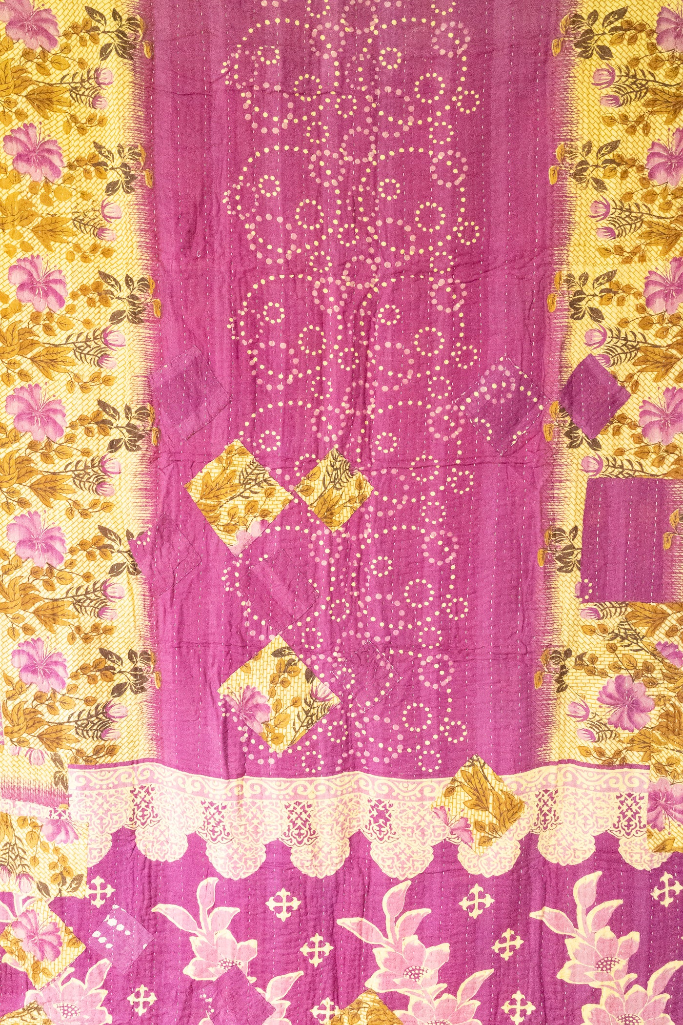 Imaginative Kantha Throw Blanket