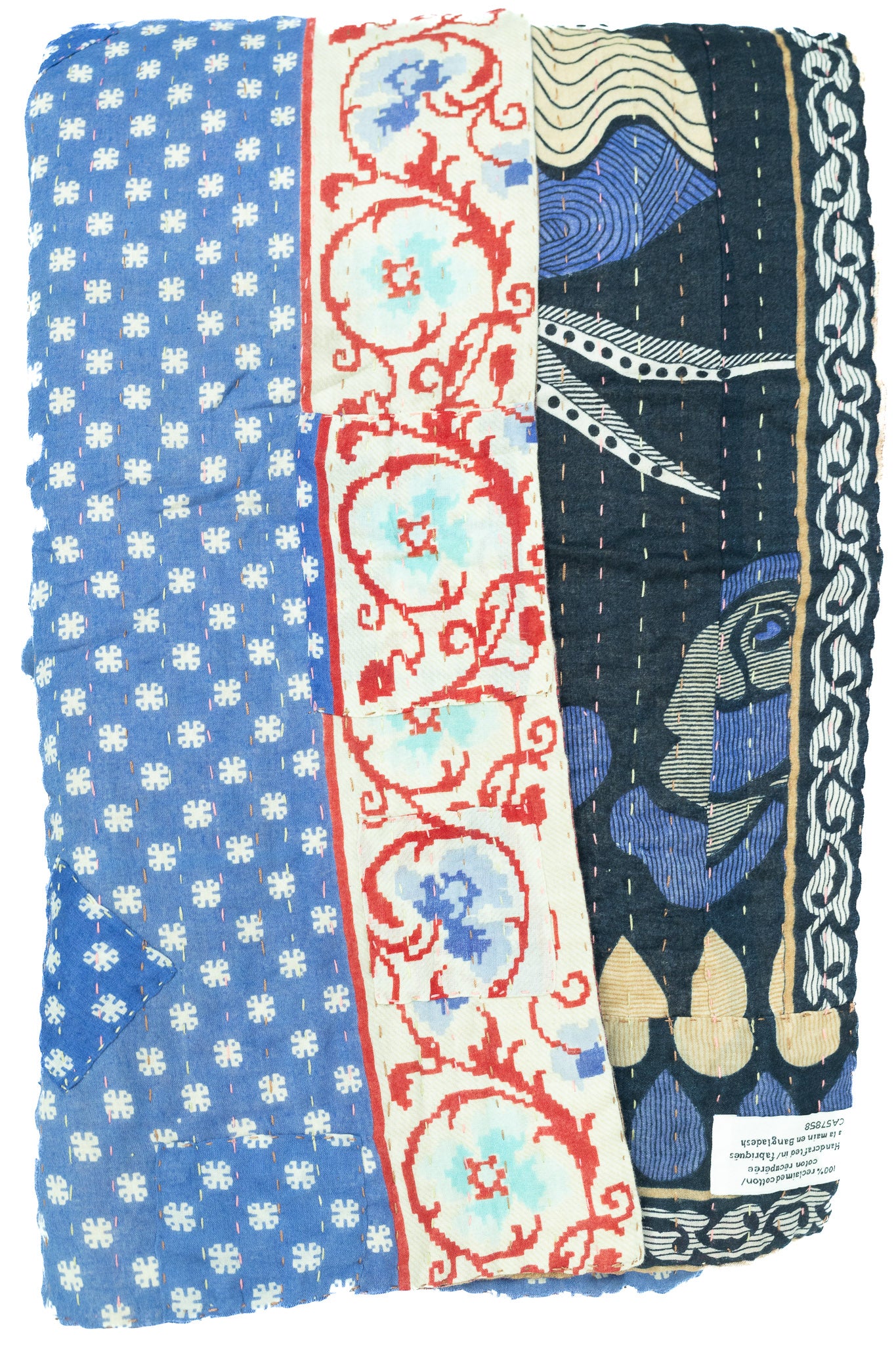 Imaginative Kantha Throw Blanket