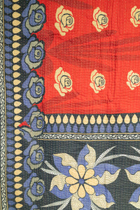 Imaginative Kantha Throw Blanket