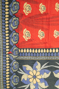 Imaginative Kantha Throw Blanket