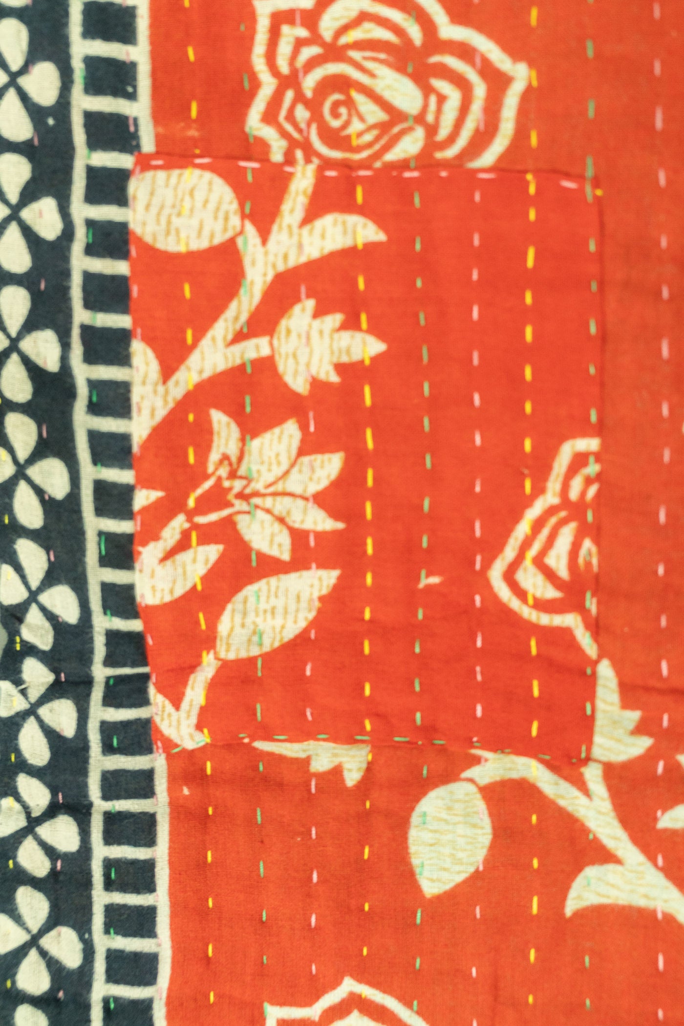 Inspiring Kantha Throw Blanket