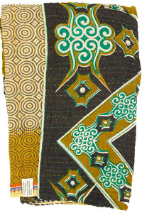 Kantha Large Throw Blanket