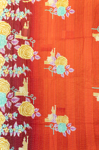 Jade Kantha Throw Blanket