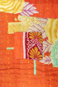 Jade Kantha Throw Blanket