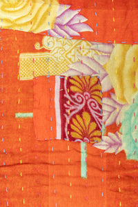 Jade Kantha Throw Blanket