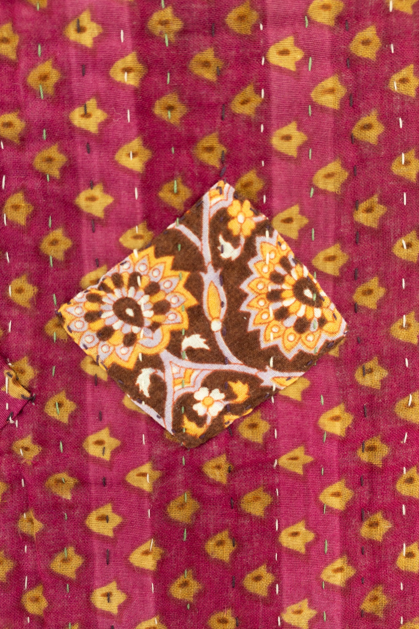 Jaipur Kantha Throw Blanket