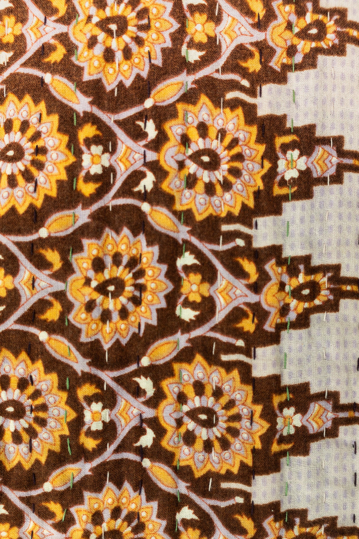 Jaipur Kantha Throw Blanket