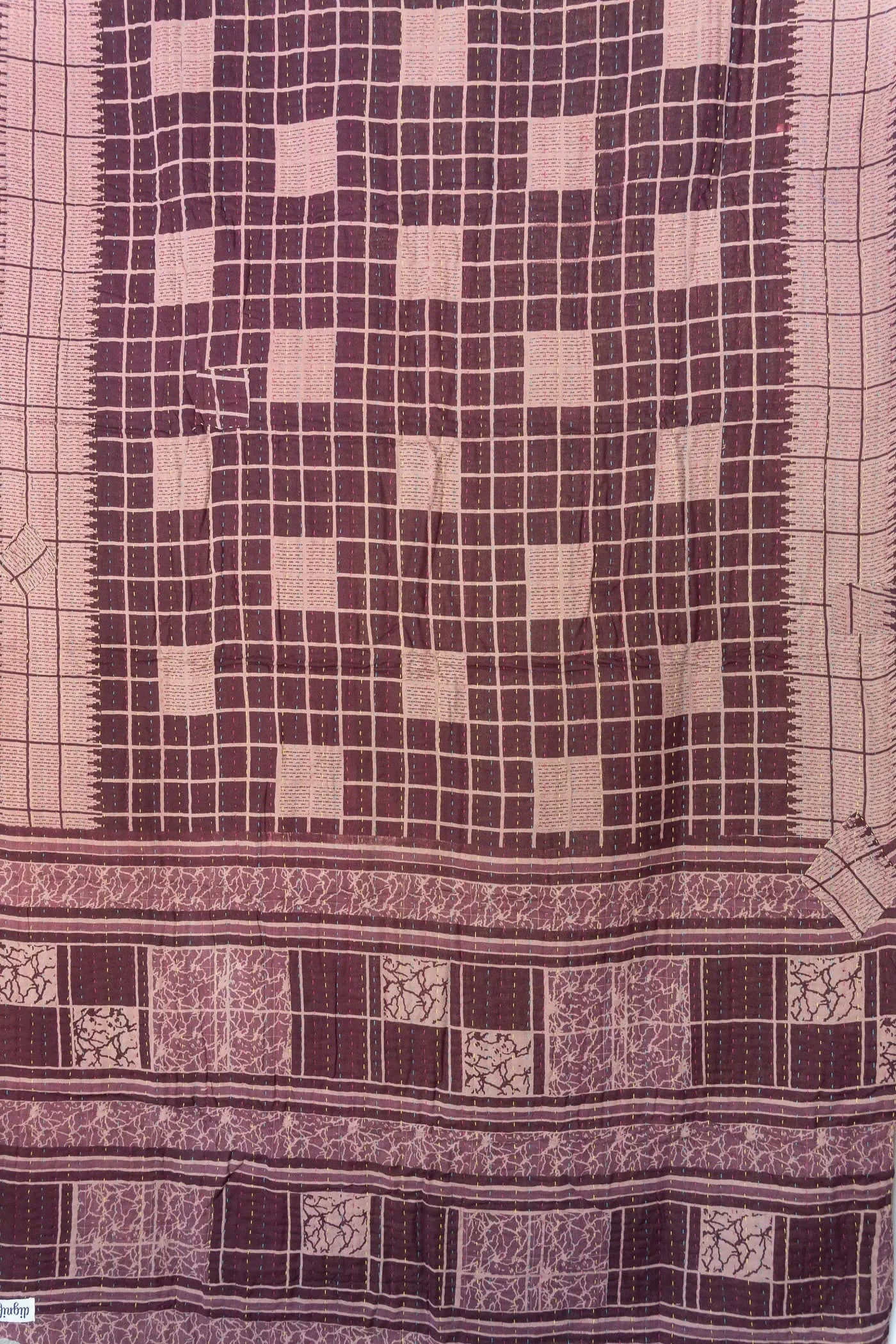 Jasmine Kantha Throw Blanket