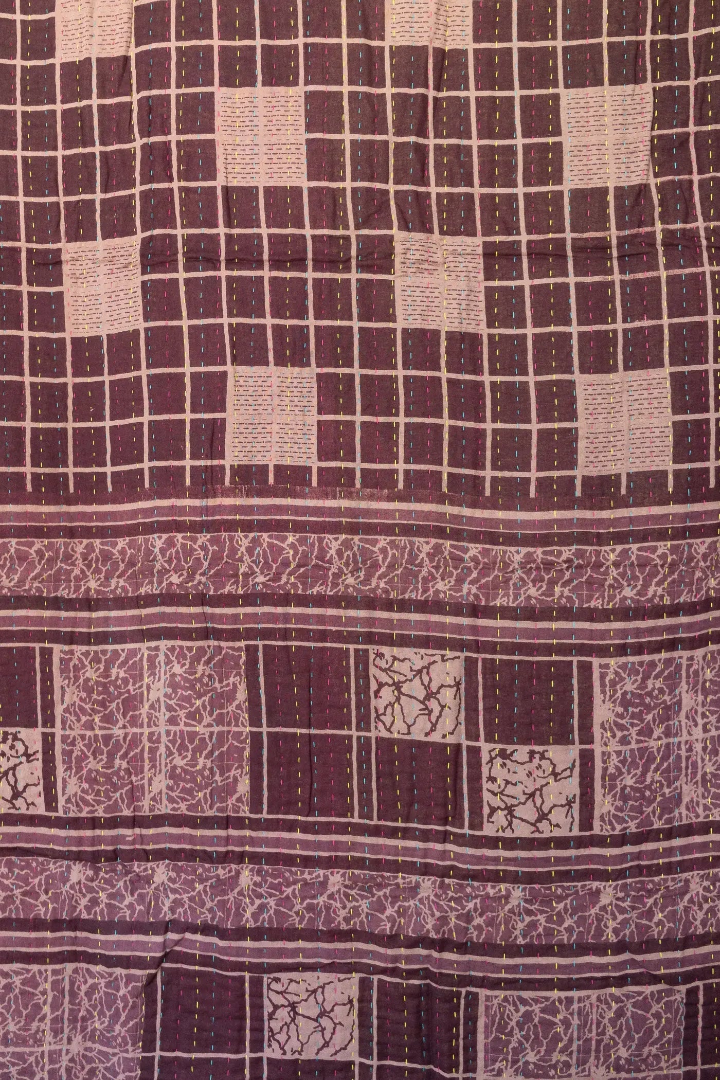 Jasmine Kantha Throw Blanket