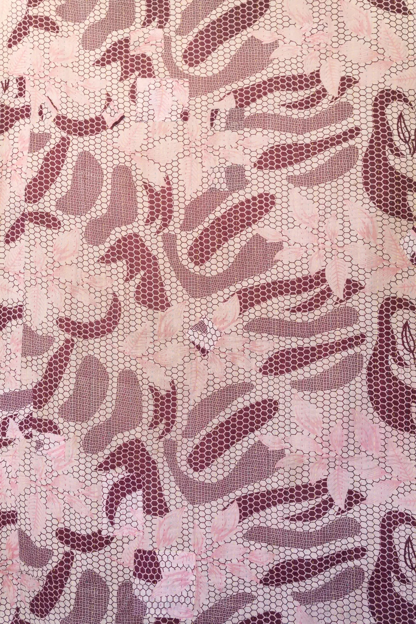 Jasmine Kantha Throw Blanket