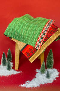 Kantha Large Throw Blanket