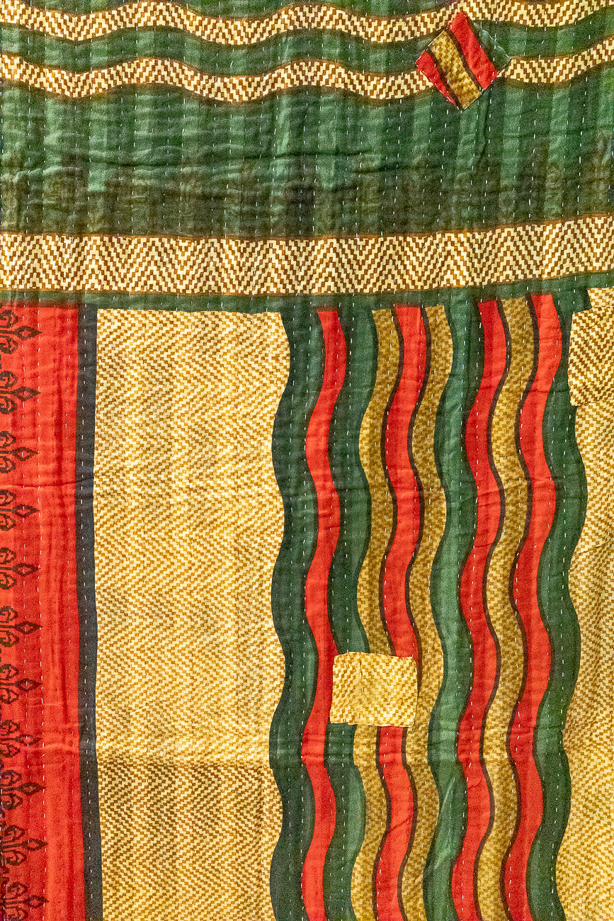 Holiday Jingle No. 3 Large Kantha Throw