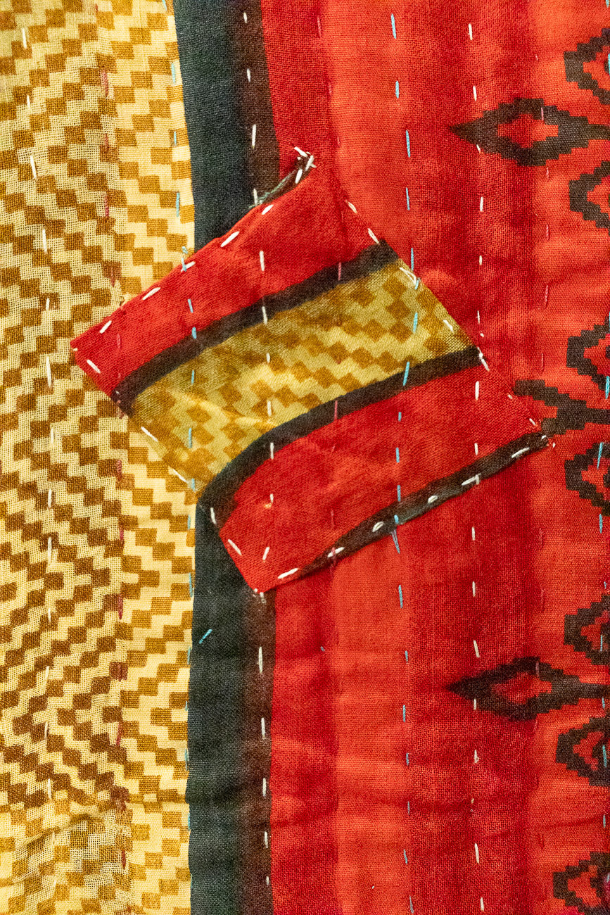 Holiday Jingle No. 3 Large Kantha Throw