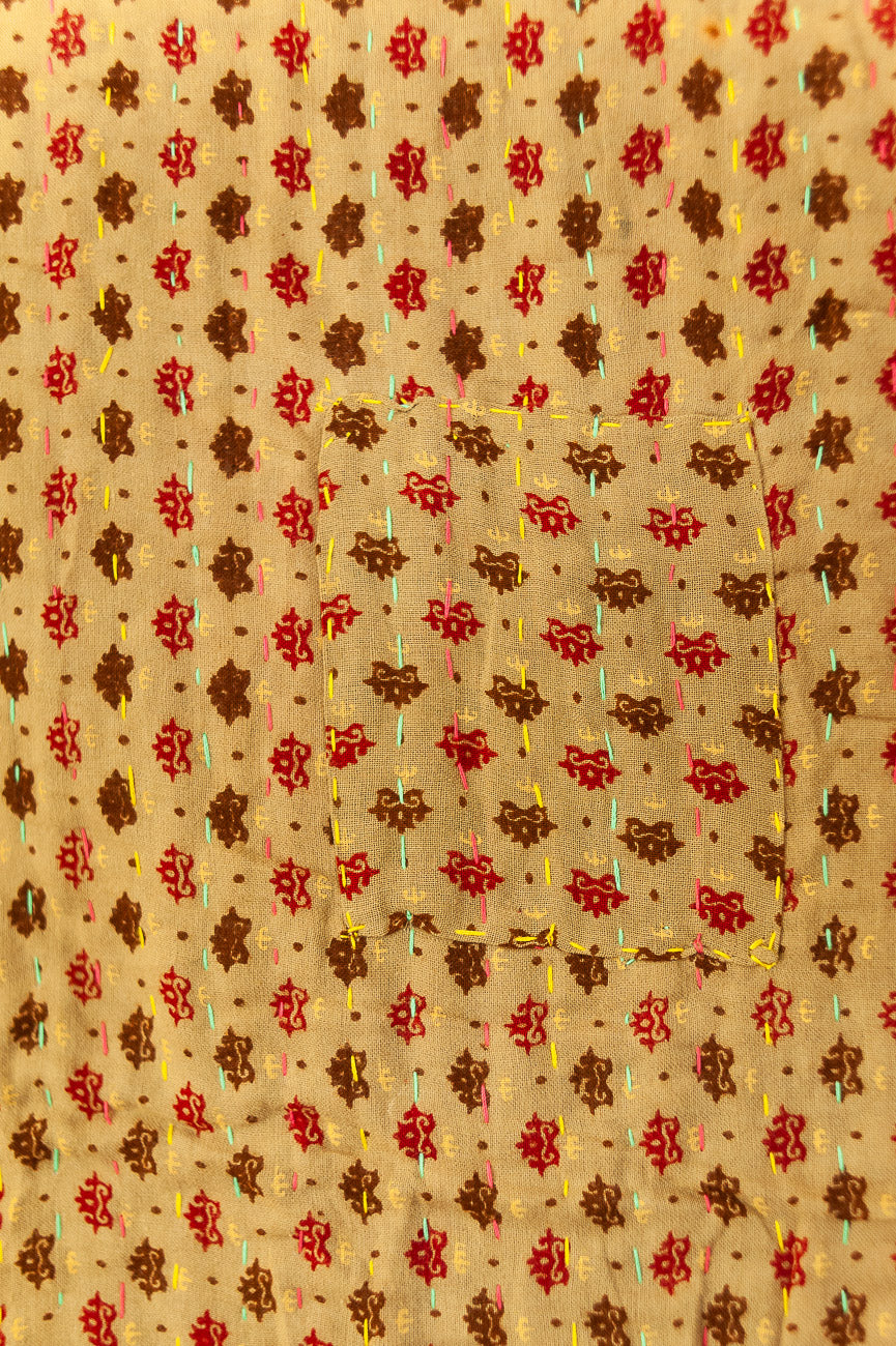 Jingle Bells Kantha Christmas Throw