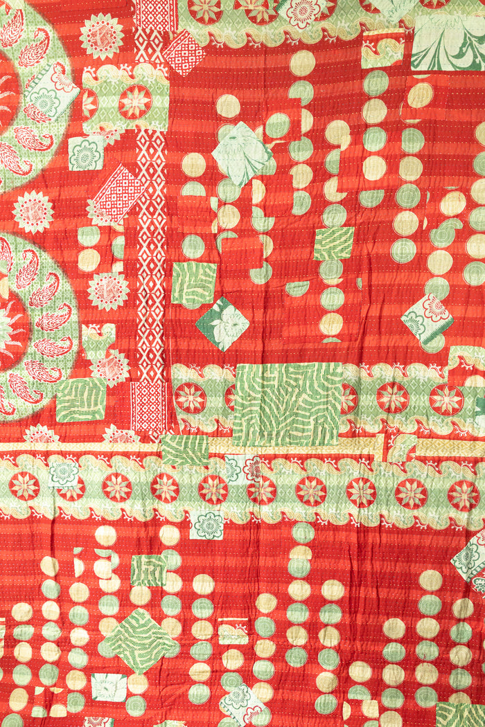 Jolly No. 2 — Large Kantha Christmas Throw