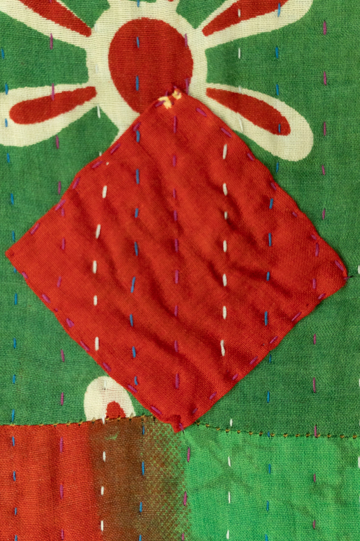 Jolly No. 3 — Large Kantha Christmas Throw
