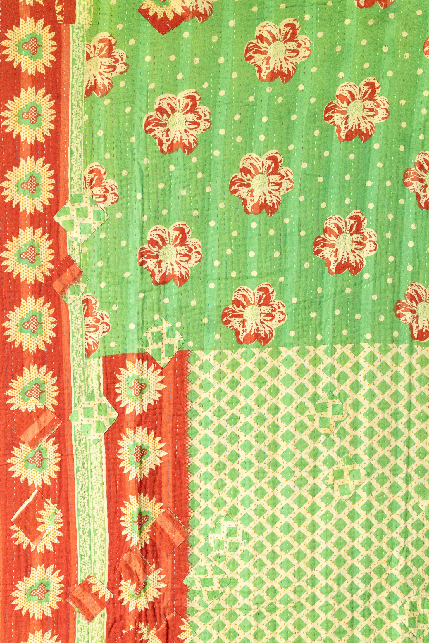 Jolly No. 3 — Large Kantha Christmas Throw