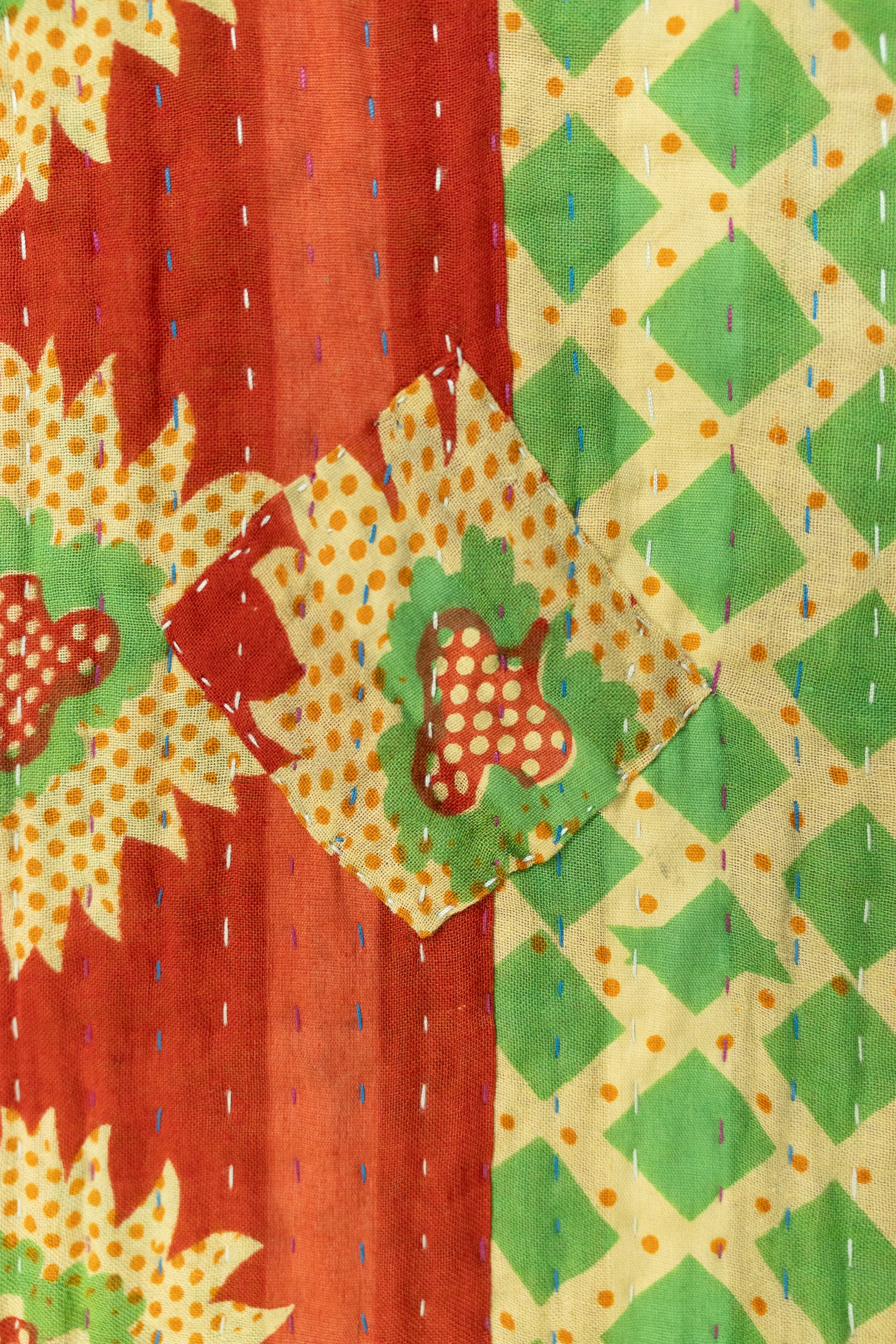 Jolly No. 3 — Large Kantha Christmas Throw
