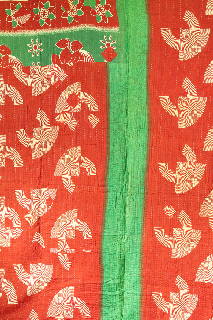 Jolly No. 3 — Large Kantha Christmas Throw