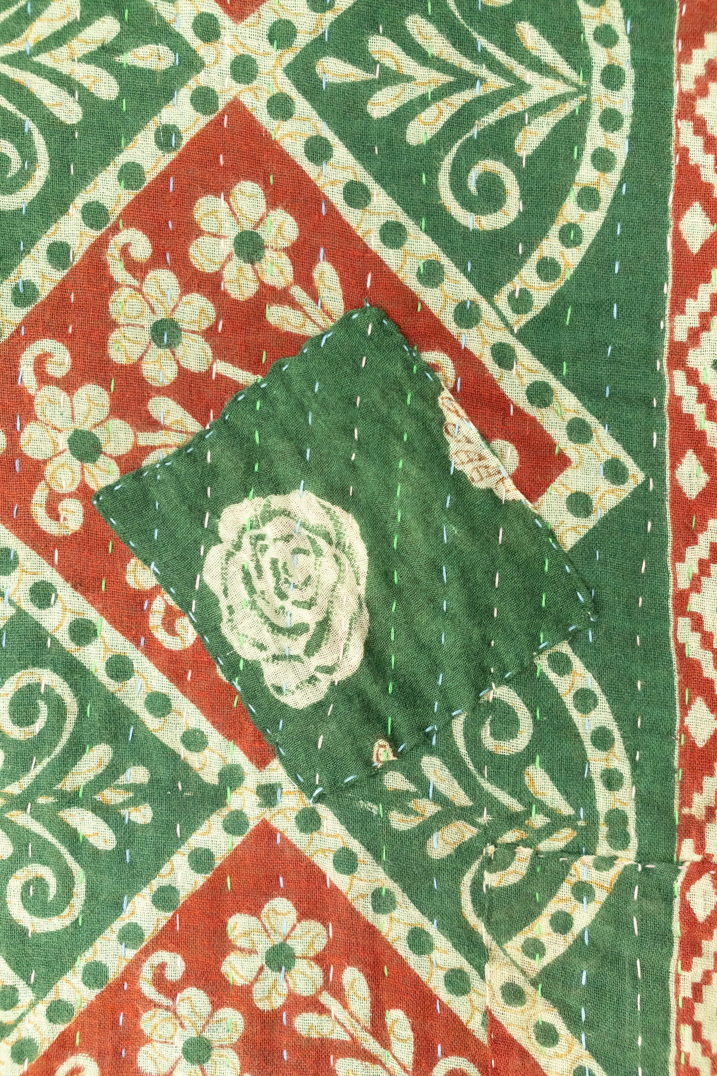 Jolly No. 4 — Large Kantha Christmas Throw