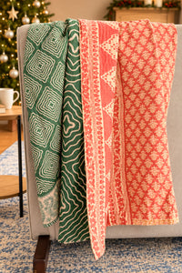 Jolly No. 5 — Large Kantha Christmas Throw