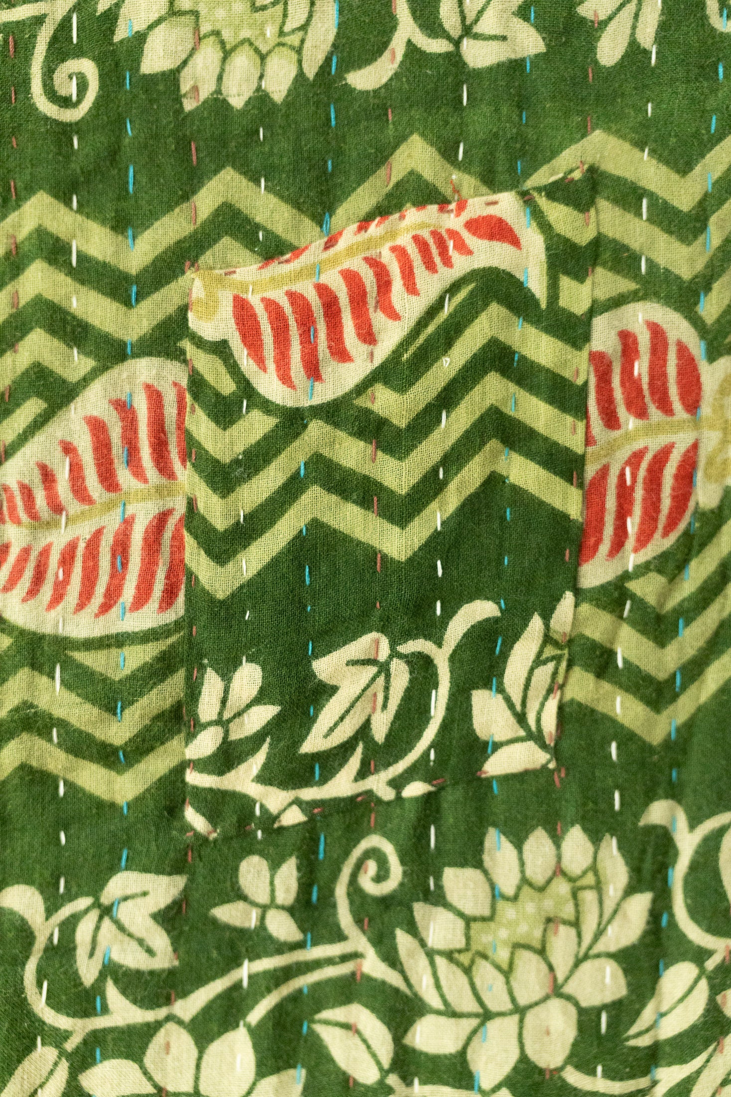 Jolly No. 6 — Large Kantha Christmas Throw