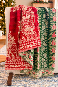 Jolly No. 6 — Large Kantha Christmas Throw