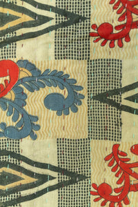 Joyful Kantha Throw Blanket