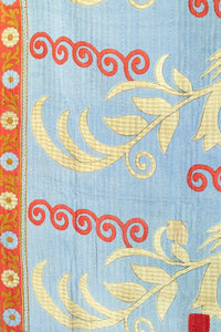 Joyful Kantha Throw Blanket