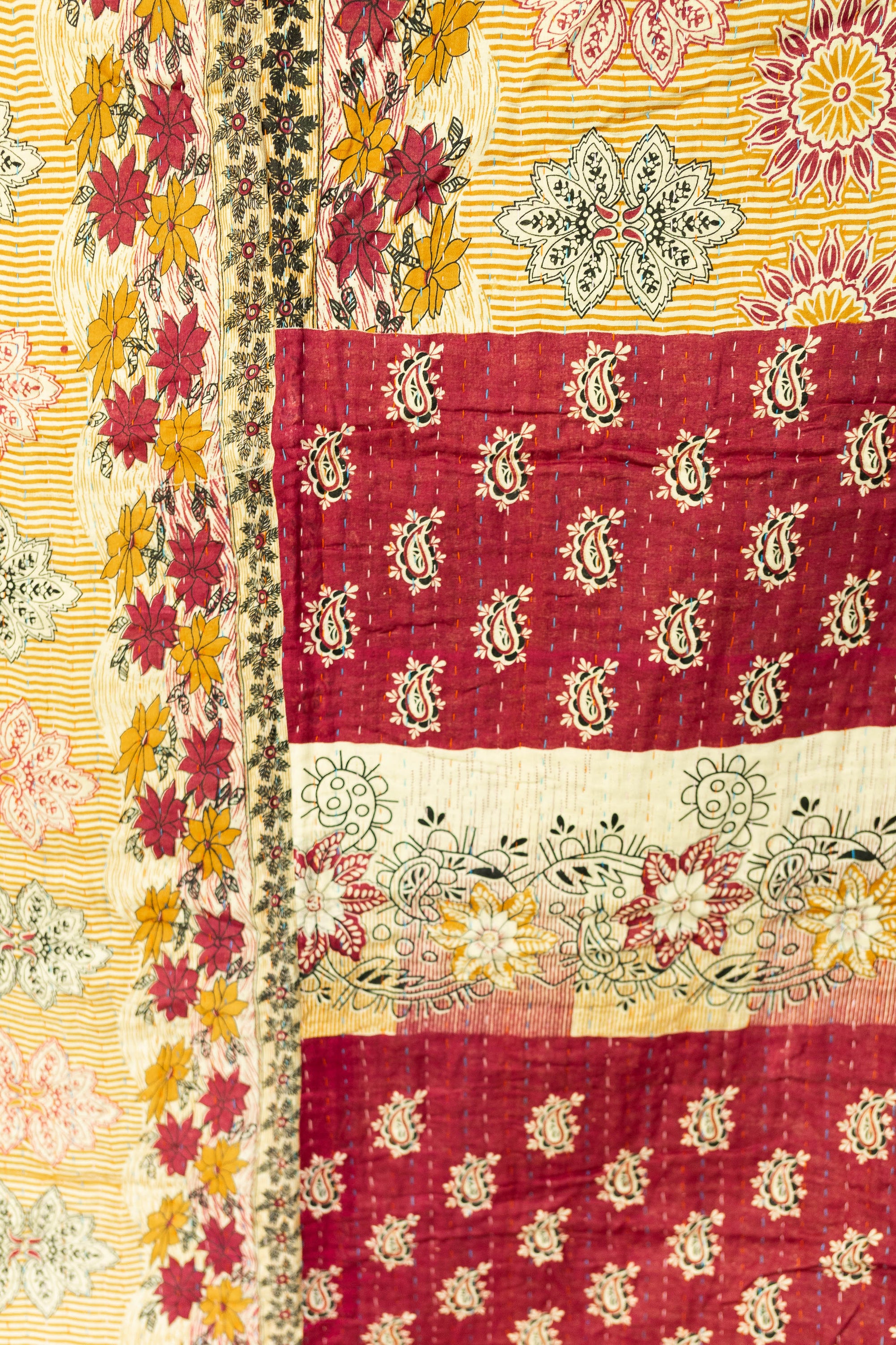 Joyful Kantha Throw