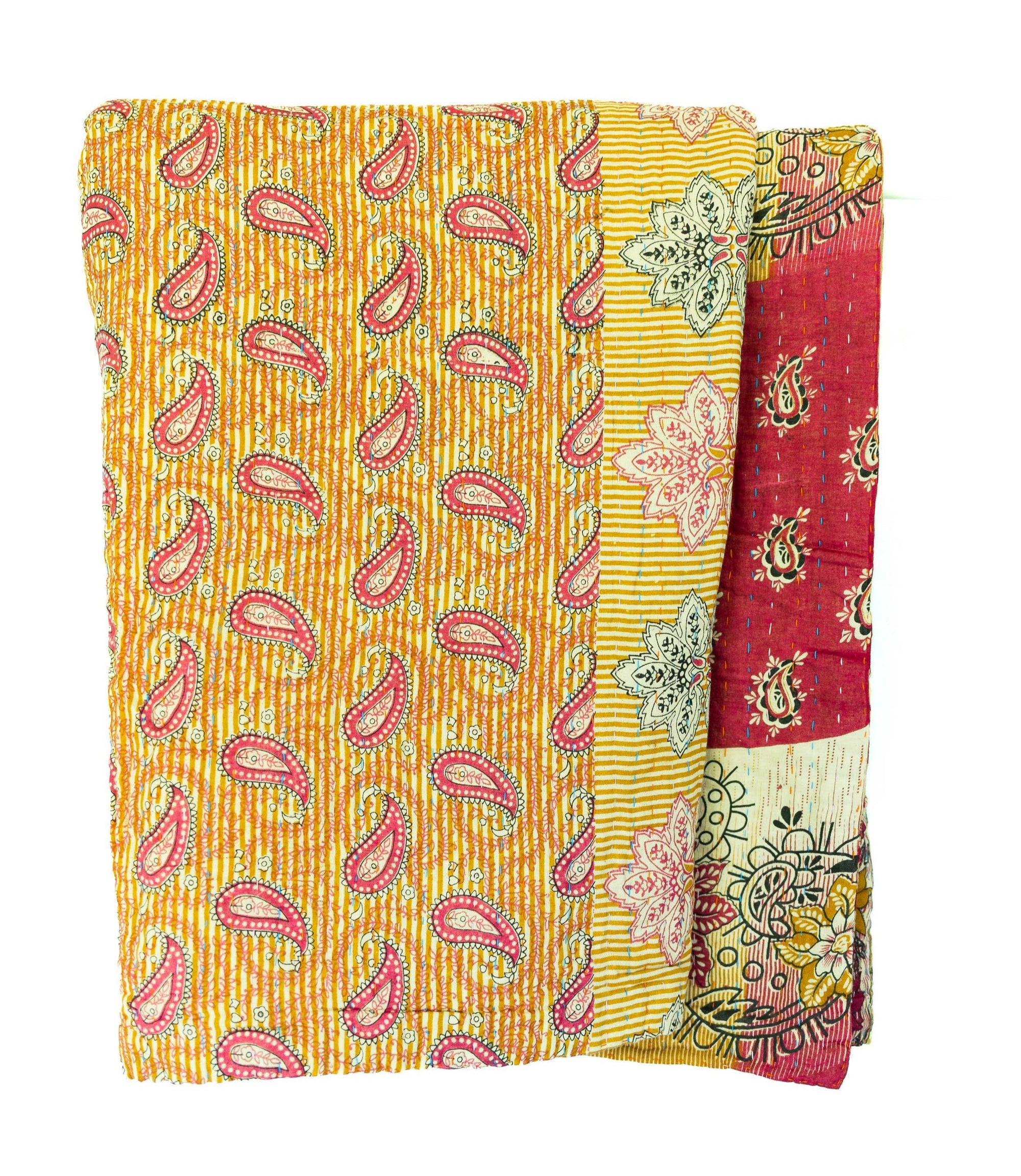 Joyful Kantha Throw