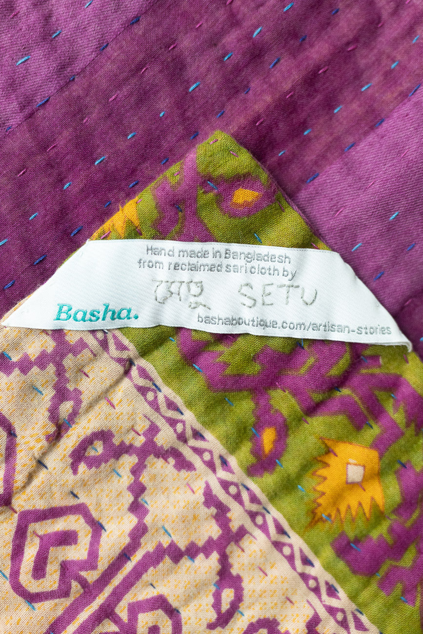 Jubilant Kantha Throw