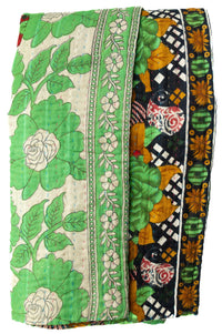 Kantha Throw Bed Quilt