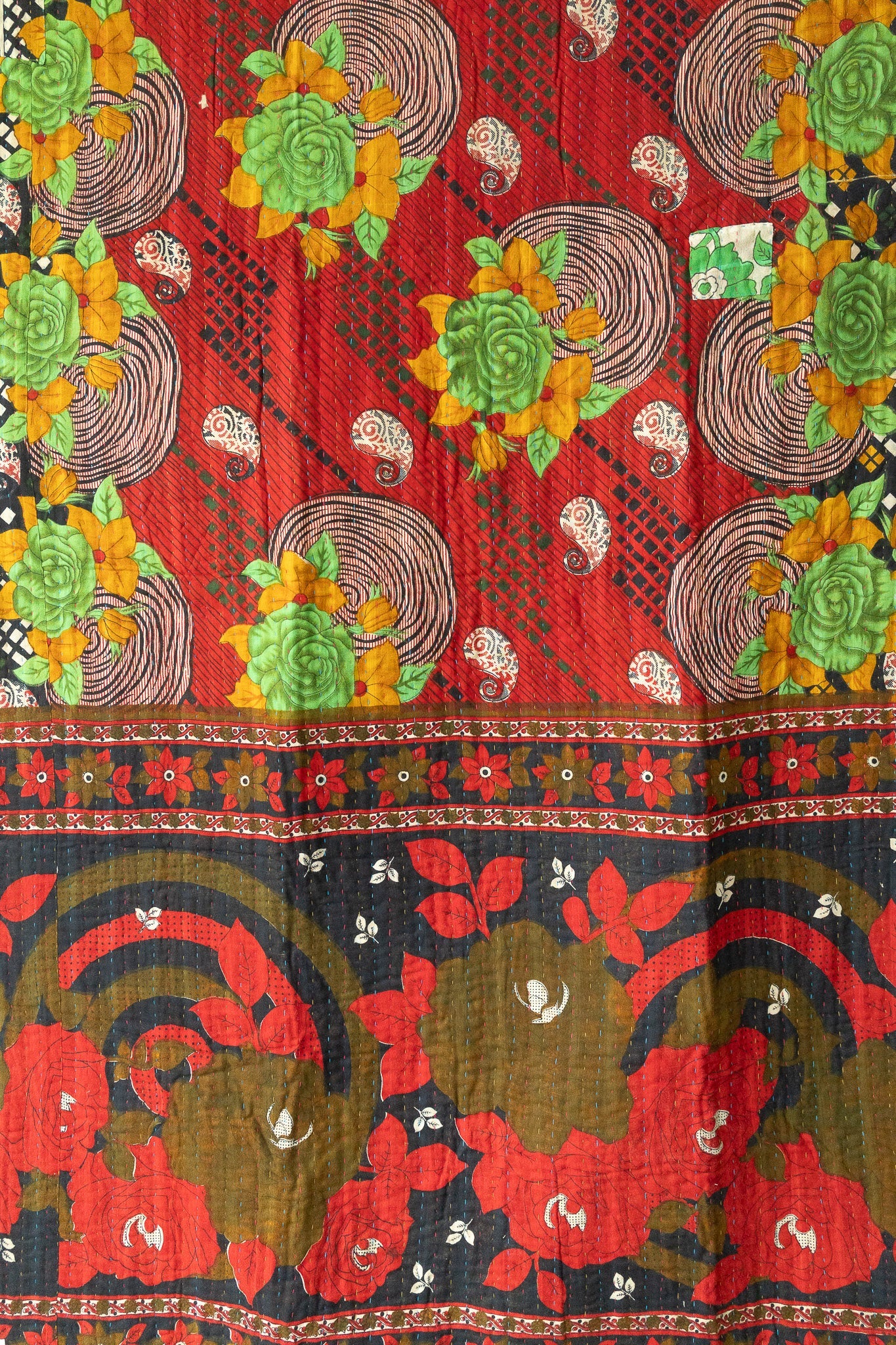 Jubilant Kantha Throw