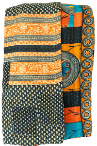 Jubilee Large Kantha Throw Blanket