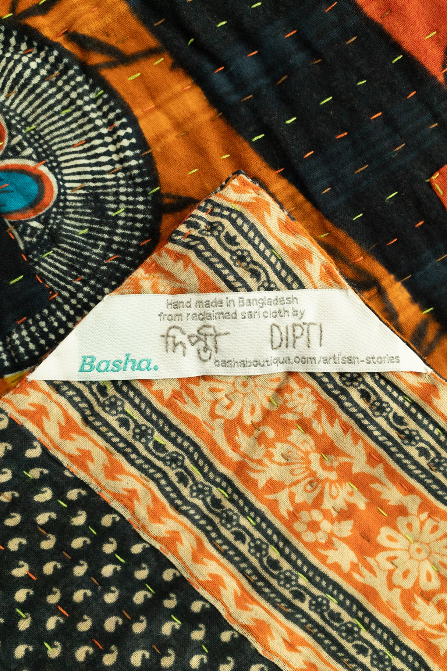 Jubilee Large Kantha Throw Blanket
