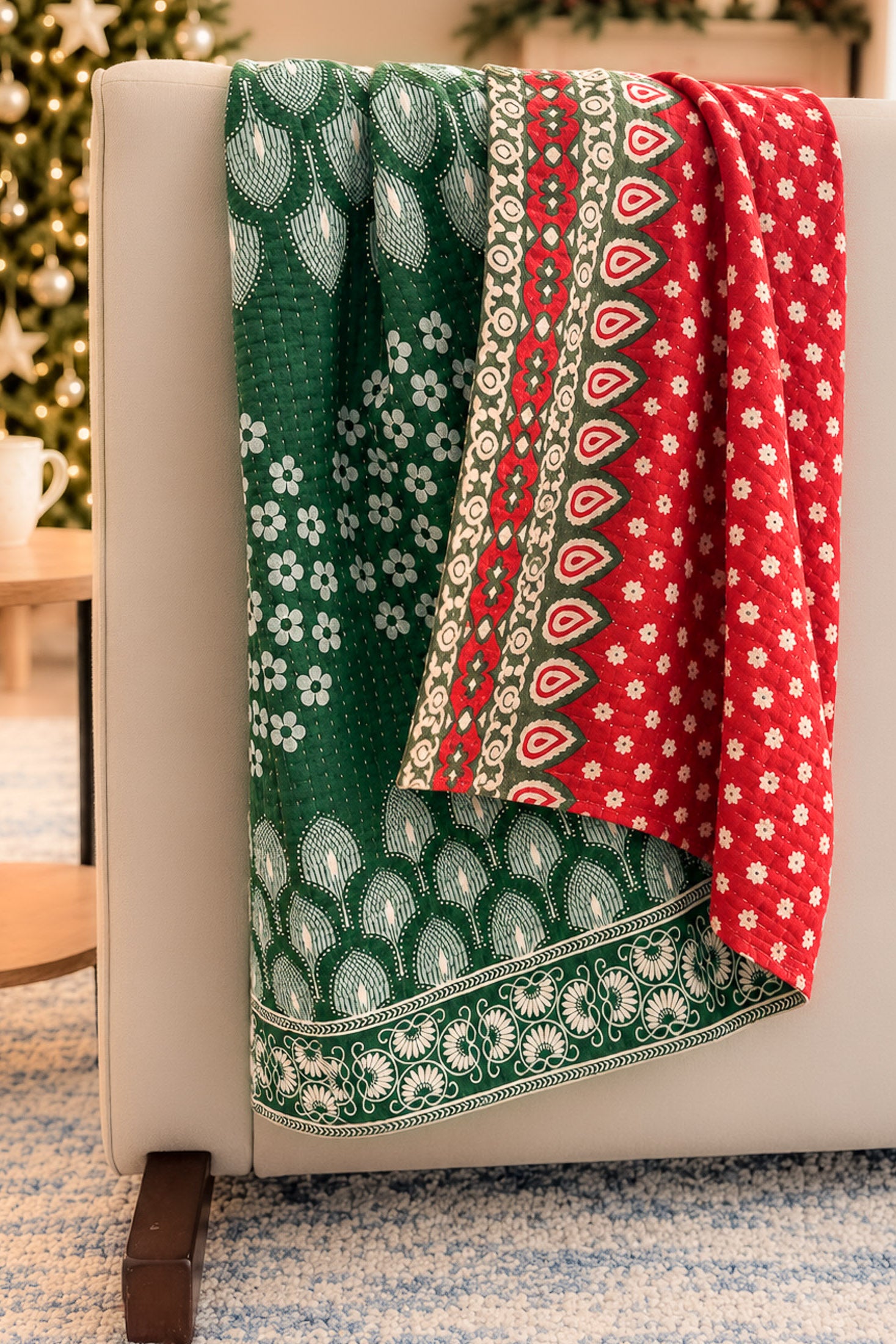 Juniper Holiday Kantha Blanket