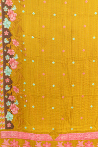 Kantha Throw Bed Quilt