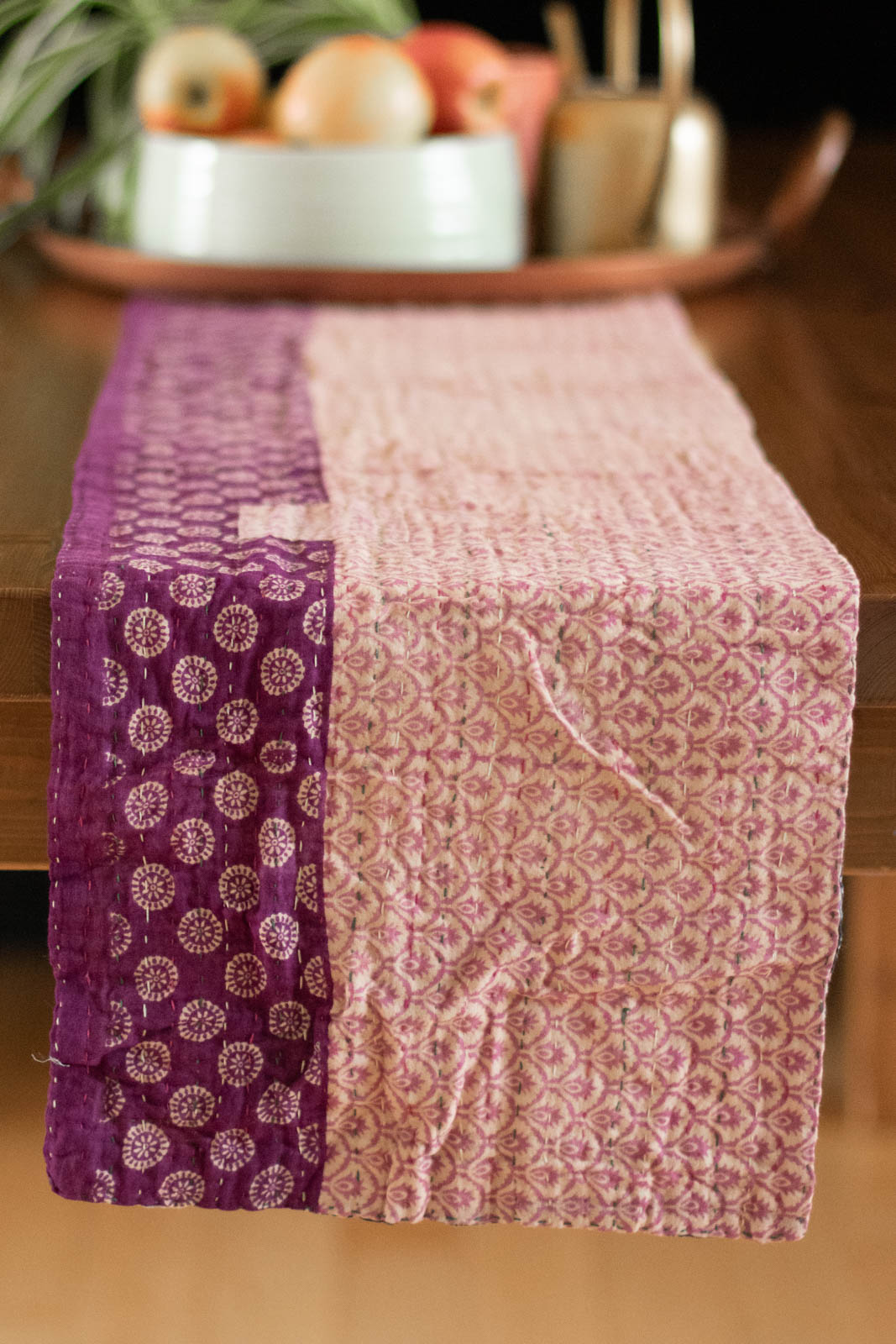 Kantha Table Runner Cotton F4