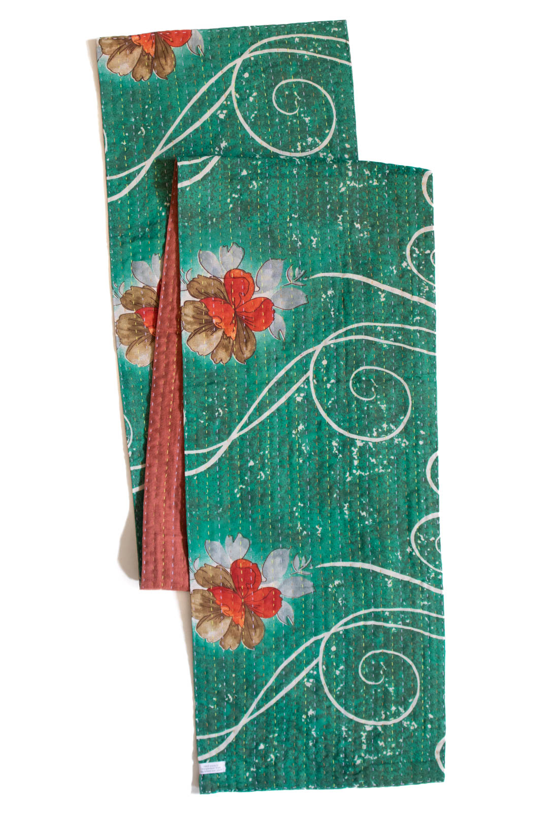 Kantha Table Runner Silk Blend D1